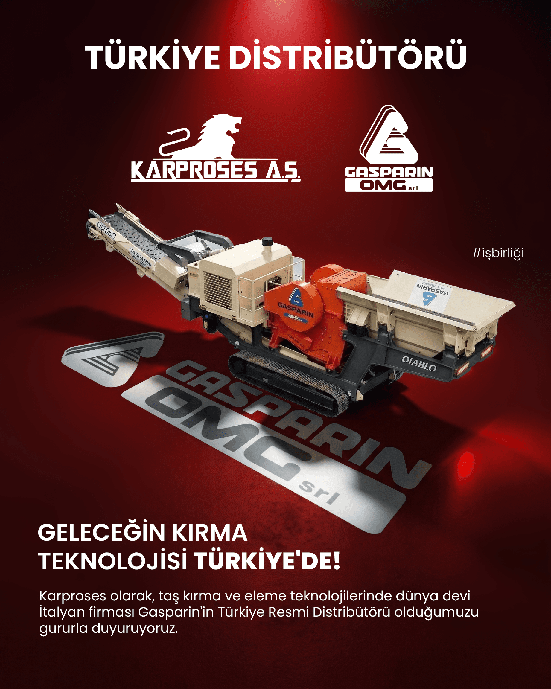 Gasparin OMG Kırıcılarının Türkiye Distribütörüyüz